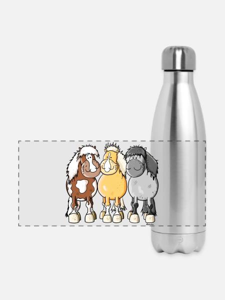 Shetty Trio - Panorama Isolierflasche 500 ml - Lightsilver