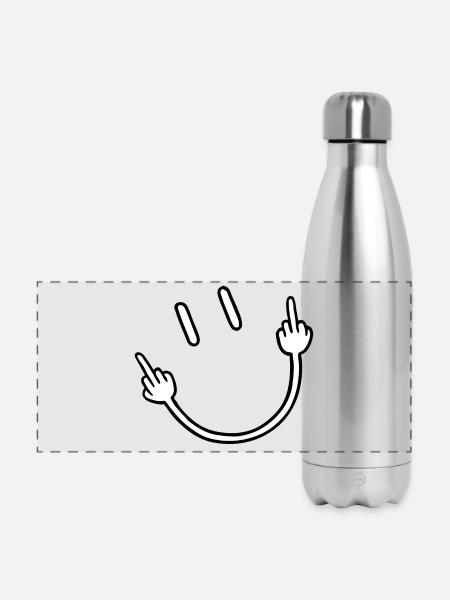 Mittelfinger-Geste - Panorama Isolierflasche 500 ml - Lightsilver