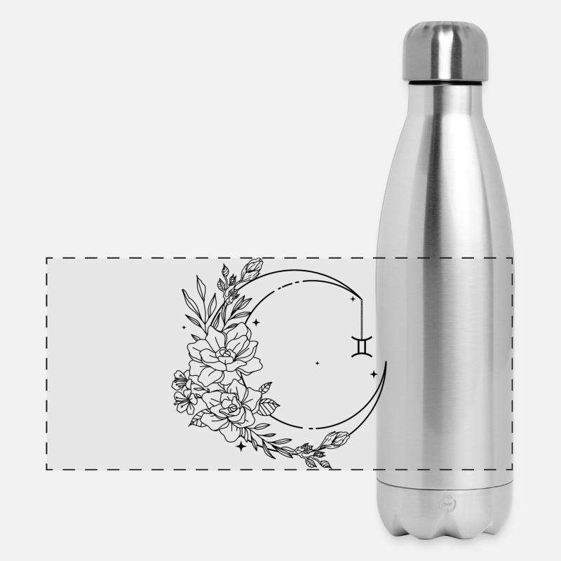 Gemini astrology - Panoramic Thermal Bottle 500 ml - silver