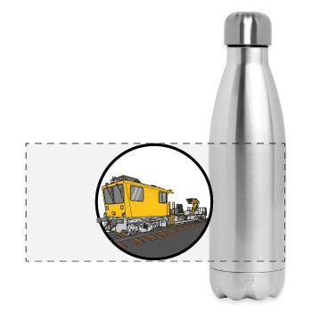GAF Gleisarbeitsfahrzeug Gleisbauer - Panorama Isolierflasche 500 ml - Lightsilver - Vorne