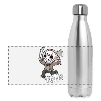 Jason Halloween cadeau - Gourde isotherme panoramique 500 ml - argent clair - Devant