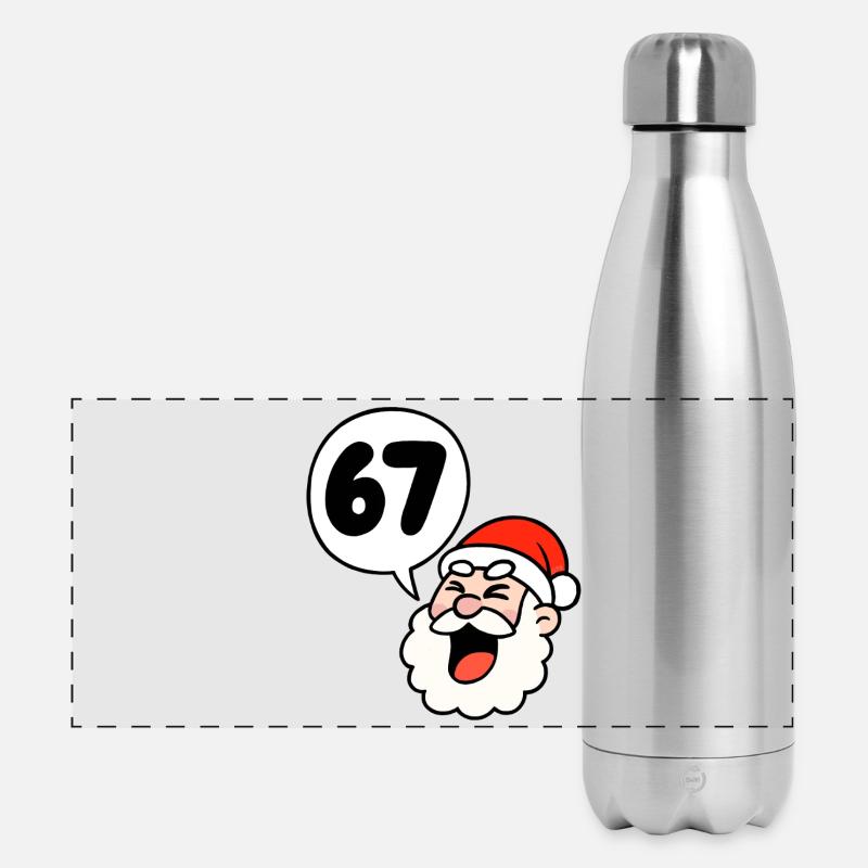Santa Shouts 67! - Panoramic Thermal Bottle 500 ml - silver