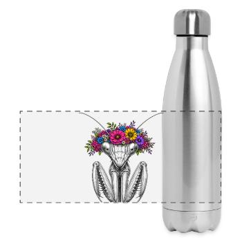 Blütenkranz Mantispin - Panorama Isolierflasche 500 ml - Lightsilver - Vorne