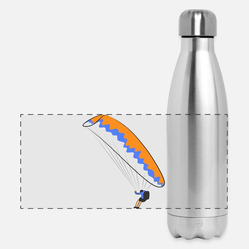 Paragliding - Panoramic Thermal Bottle 500 ml - silver