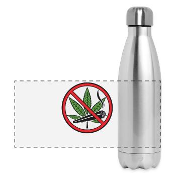 Verbotsschild Cannabis Marihuana - Panorama Isolierflasche 500 ml - Lightsilver - Vorne