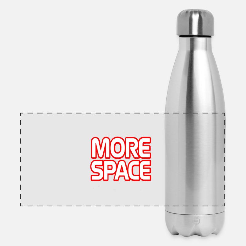 Mehr Space Neon Text - Panorama Isolierflasche 500 ml - Lightsilver