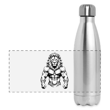 Force du Lion - Gourde isotherme panoramique 500 ml - argent clair - Devant