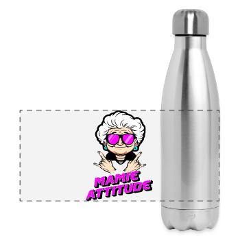 Mamie attitude - Gourde isotherme panoramique 500 ml - argent clair - Devant