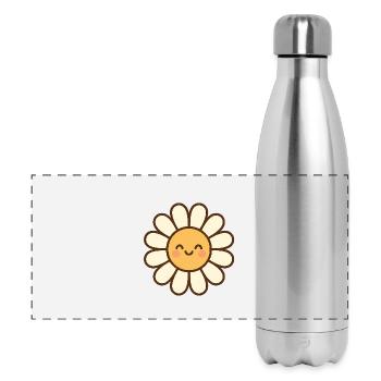 Daisy Strahlendes Lächeln - Panorama Isolierflasche 500 ml - Lightsilver - Vorne