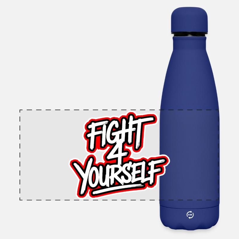 Combattez-vous à 4 vous-même - Gourde isotherme panoramique mate 500 ml - bleu foncé 