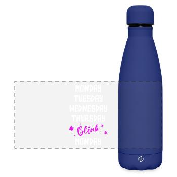 Wochenende - Matte Panorama Isolierflasche 500 ml - Dunkelblau  - Vorne
