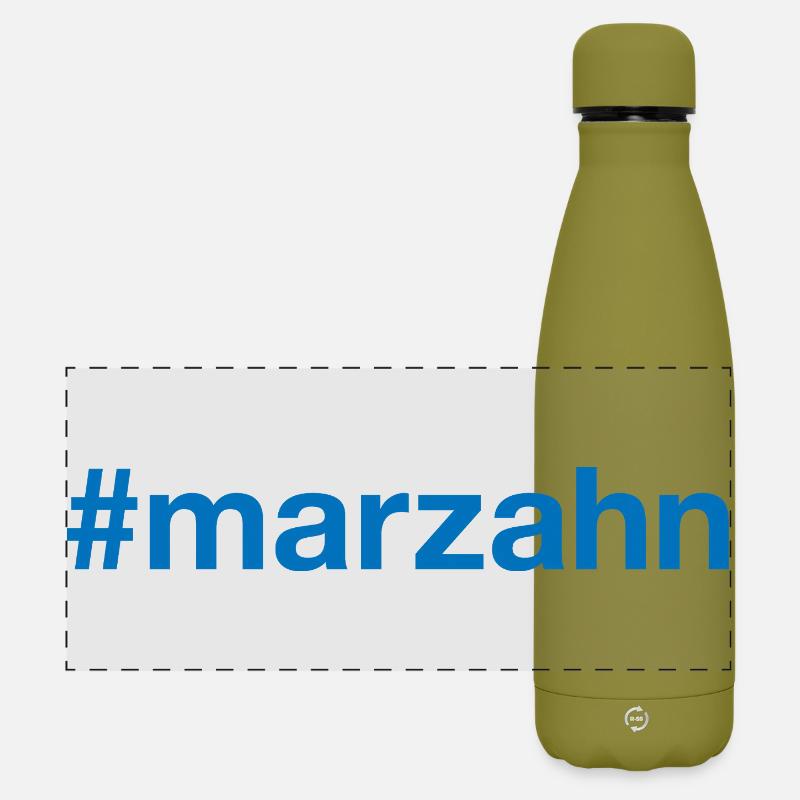 Marzahn - Matte Panoramic Thermal Bottle 500 ml - olive green 