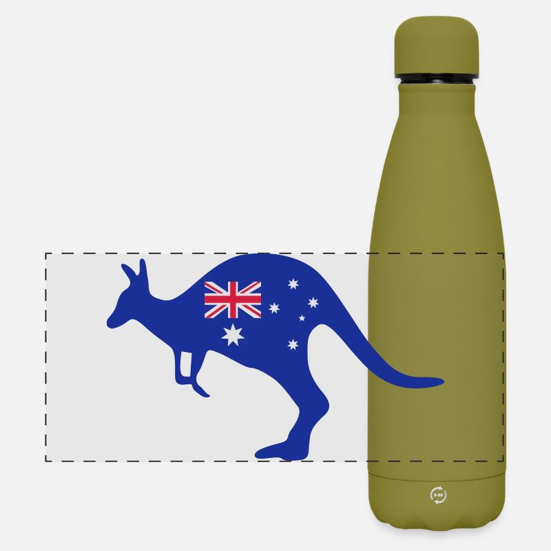australia - Matte Panoramic Thermal Bottle 500 ml - olive green 