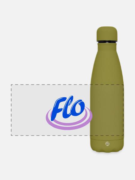 Flo - Matte Panorama Isolierflasche 500 ml - Olivgrün 