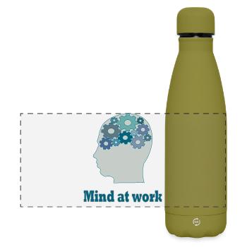 The Mind at Work - Creative Minds Edition - Matte Panoramic Thermal Bottle 500 ml - olive green  - Front