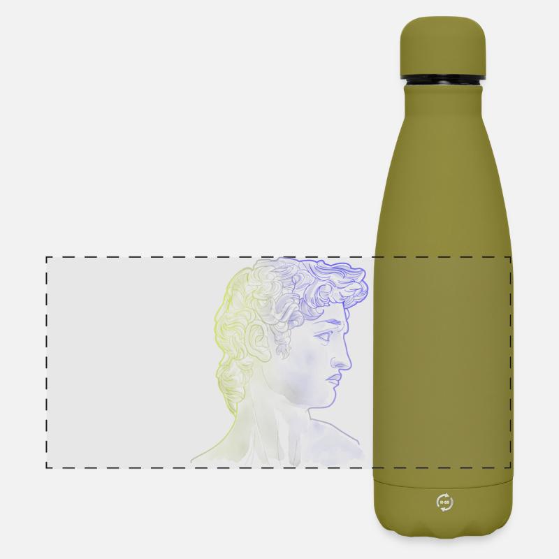 David Michelangelo - Matte Panorama Isolierflasche 500 ml - Olivgrün 