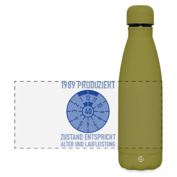 1989 Geboren 40. Geburtstag Auto Tuning - Matte Panorama Isolierflasche 500 ml - Olivgrün  - Vorne