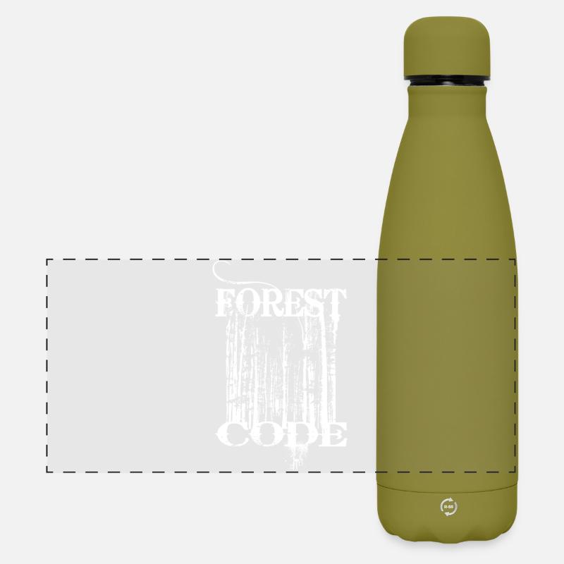 Code forestier - Gourde isotherme panoramique mate 500 ml - vert olive 