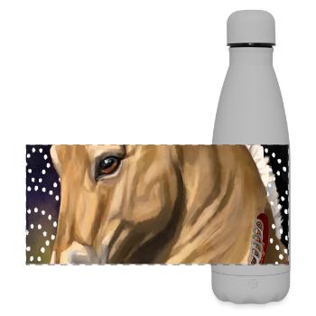 poster fjord - Matte Panoramic Thermal Bottle 500 ml - grey - Front