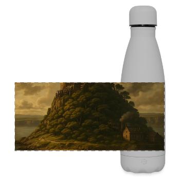 Cornwall England – Steampunk Reiseposter - Matte Panorama Isolierflasche 500 ml - Grau - Vorne