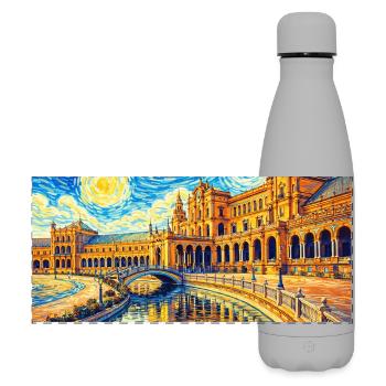 Seville Spain - Matte Panorama Isolierflasche 500 ml - Grau - Vorne