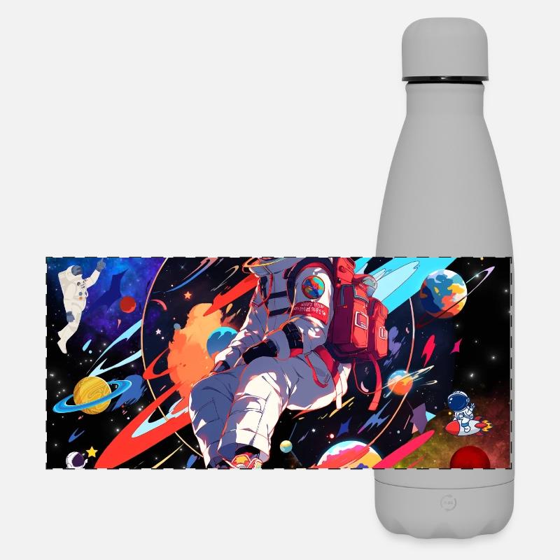 L’astronaute et l’espace - Gourde isotherme panoramique mate 500 ml - gris