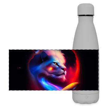 Lion Univers - Matte Panorama Isolierflasche 500 ml - Grau - Vorne
