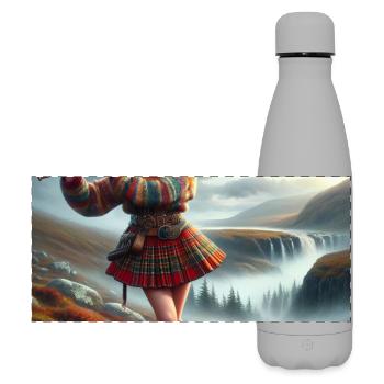 Musicienne celtique - Gourde isotherme panoramique mate 500 ml - gris - Devant