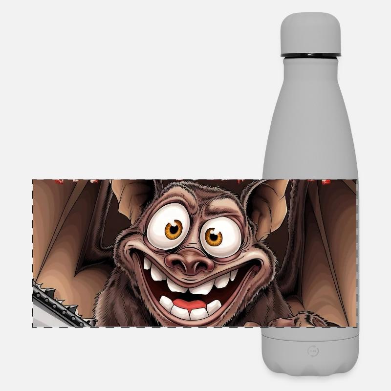 Don't Mess with the bat - Matte Panoramic Thermal Bottle 500 ml - grey