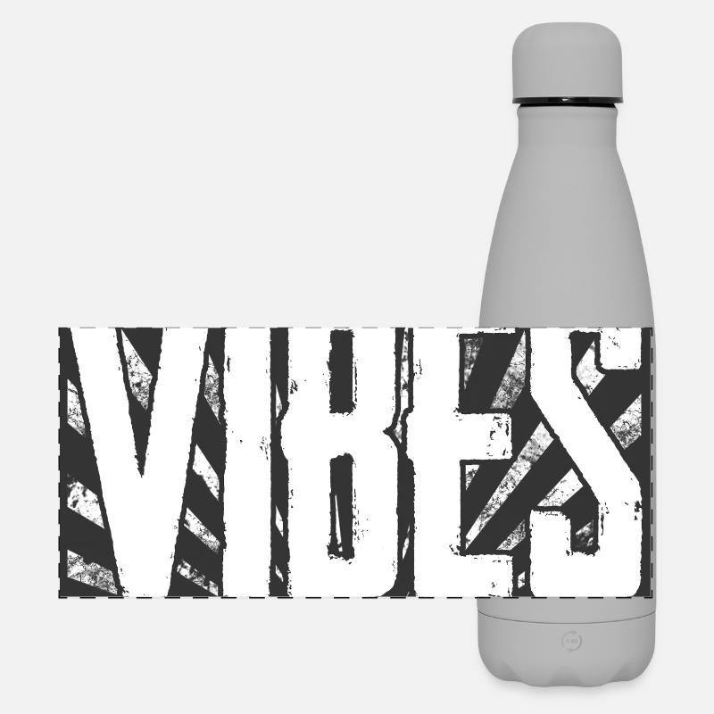 Reggae Vibes Design - Matte Panorama Isolierflasche 500 ml - Grau