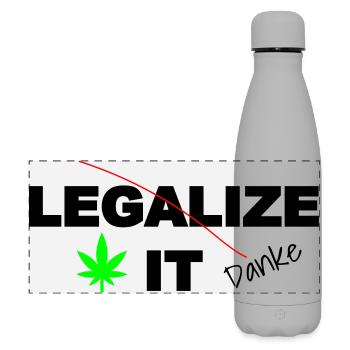 Légalisation de la marijuana au cannabis - Gourde isotherme panoramique mate 500 ml - gris - Devant