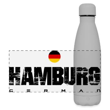German Heritage Circle Flag - Matte Panoramic Thermal Bottle 500 ml - grey - Front