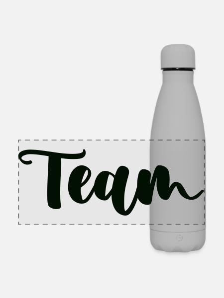 Team - Matte Panorama Isolierflasche 500 ml - Grau