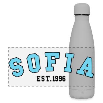 Sofia Est. 1996 - Matte Panoramic Thermal Bottle 500 ml - grey - Front
