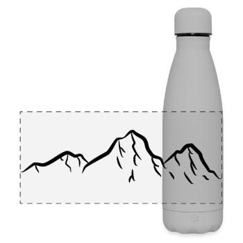 Montagnes Montagnes Amoureux de la nature - Gourde isotherme panoramique mate 500 ml - gris - Devant