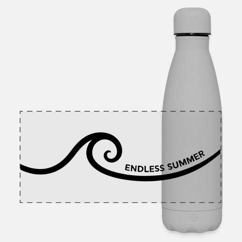 endless summer - Matte Panoramic Thermal Bottle 500 ml - grey