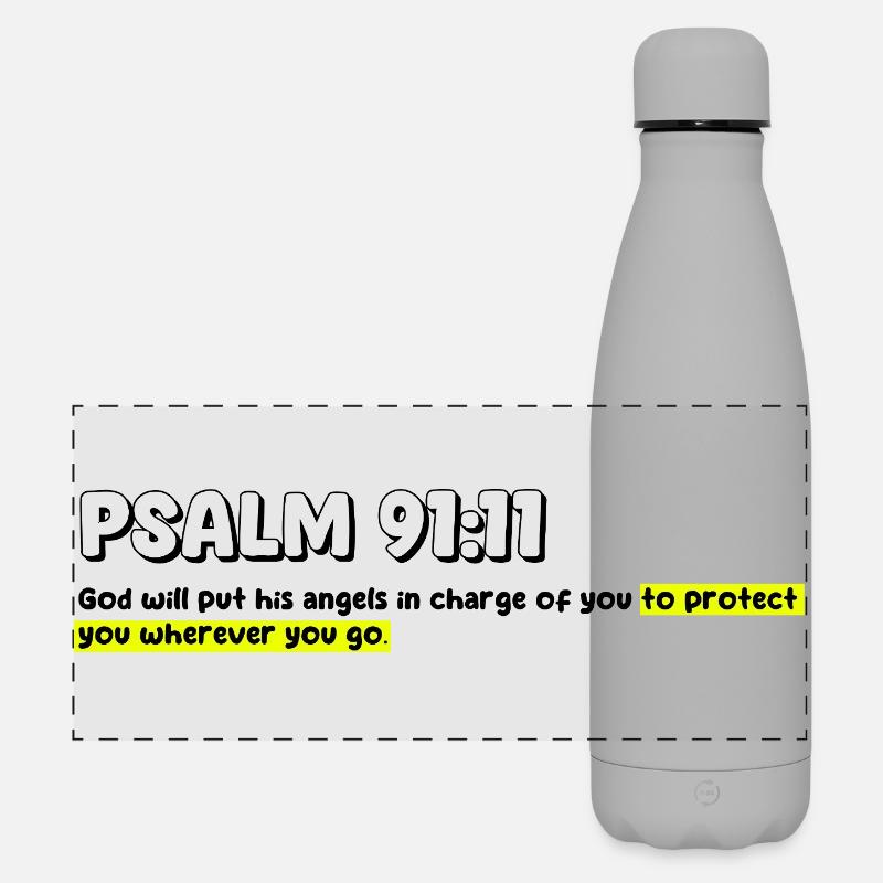 Biblical Quote - Matte Panoramic Thermal Bottle 500 ml - grey