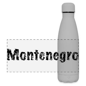 Montenegro - Matte Panorama Isolierflasche 500 ml - Grau - Vorne