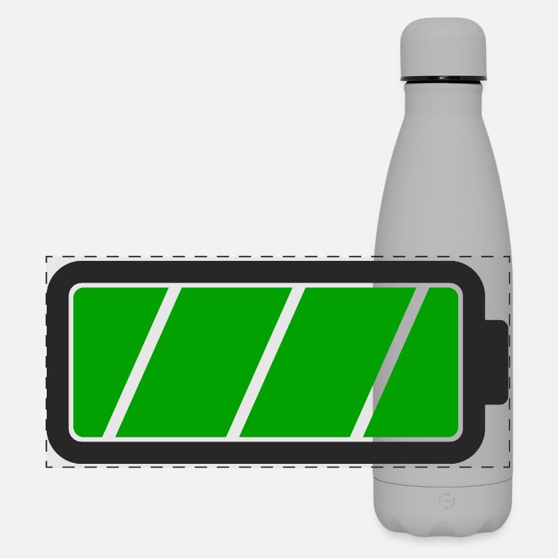 Battery full - Matte Panoramic Thermal Bottle 500 ml - grey