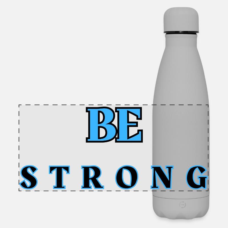Be STRONG 6 - Matte Panoramic Thermal Bottle 500 ml - grey