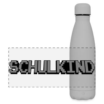 Schoolchild Pixel - Matte Panoramic Thermal Bottle 500 ml - grey - Front