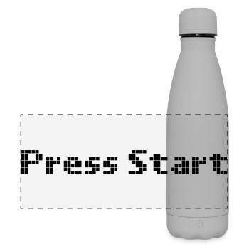 press start - Gourde isotherme panoramique mate 500 ml - gris - Devant