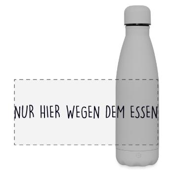 SEULEMENT ICI POUR LA NOURRITURE - Gourde isotherme panoramique mate 500 ml - gris - Devant