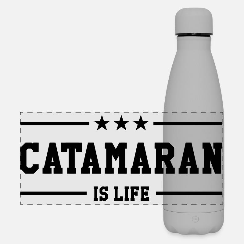 Catamaran is life - Matte Panoramic Thermal Bottle 500 ml - grey