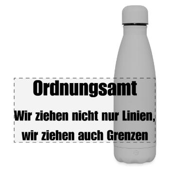 Bureau de l’ordre public Grenzenzieher - Gourde isotherme panoramique mate 500 ml - gris - Devant