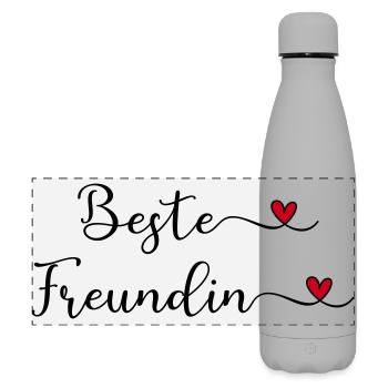 Meilleur ami - Gourde isotherme panoramique mate 500 ml - gris - Devant