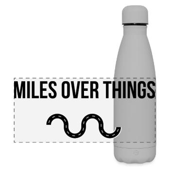 Miles Over Things – Adventure Shirt - Matte Panoramic Thermal Bottle 500 ml - grey - Front