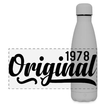 1978 anniversaire 47 ans, rétro 1978 - Gourde isotherme panoramique mate 500 ml - gris - Devant