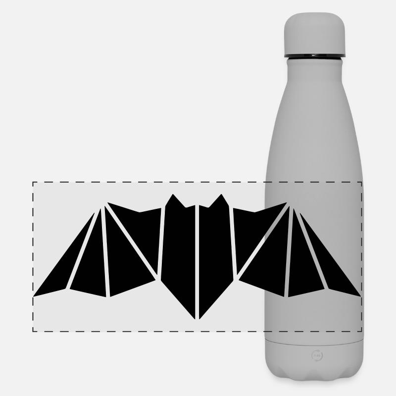 fledermausflaeche - Matte Panoramic Thermal Bottle 500 ml - grey