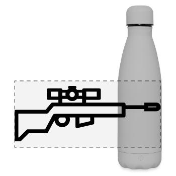 sniper - Matte Panoramic Thermal Bottle 500 ml - grey - Front